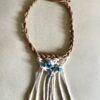 Blue Howlite macrame necklace
