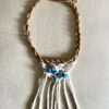 Blue Howlite macrame necklace