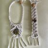 Unakite macrame necklace and bracelet set