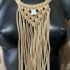 Caramel macrame necklace