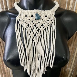 cream macrame necklace